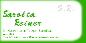 sarolta reiner business card